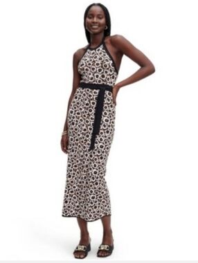 Diane von Furstenberg for Target Halter Maxi Dress Poppy Knit Size Large